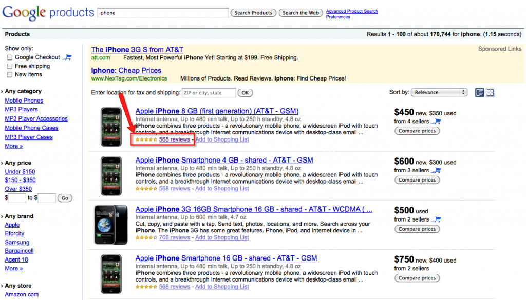 google.com Product Search