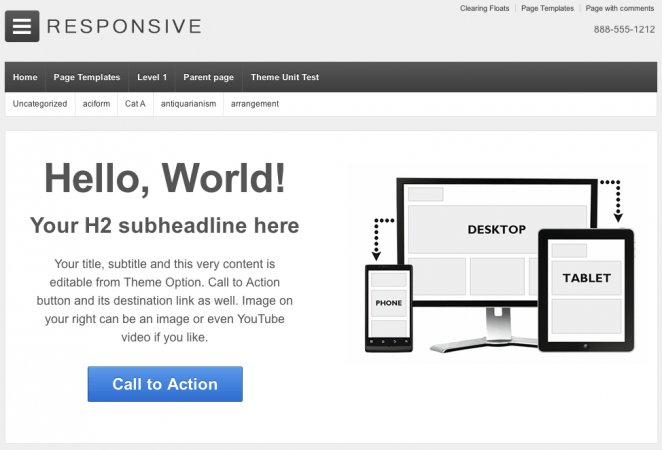 Responsive WordPress Demo