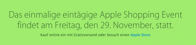 Apple Schweiz Black Friday Ankündigung