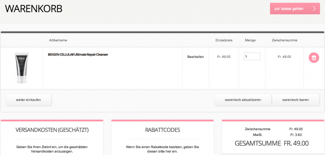 Shoping Cart with VAT