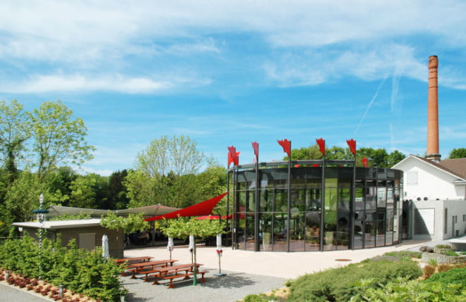 Biergarten des Hotel Riverside