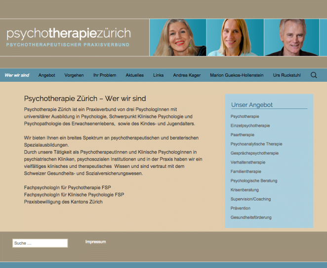 WordPress Psychotherapie Zuerich