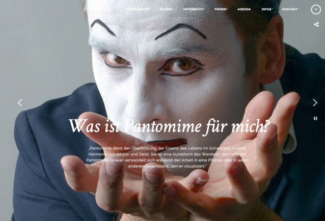 WordPress Referenz Pantomime Dantes