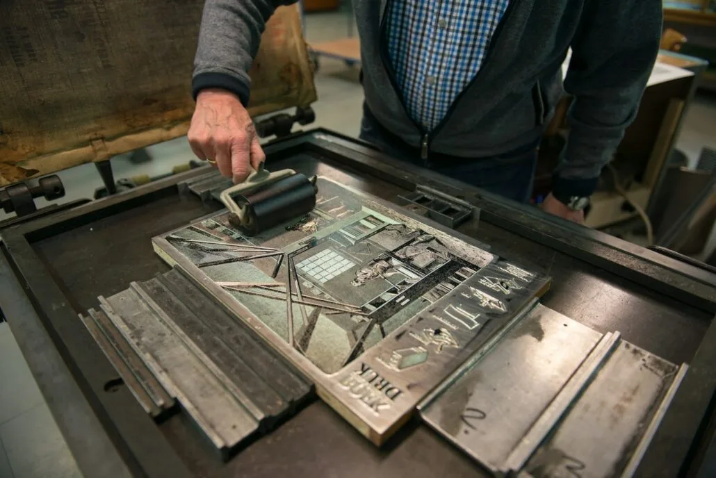 Einrücken einer Druckform auf einer Buchdruckmaschine