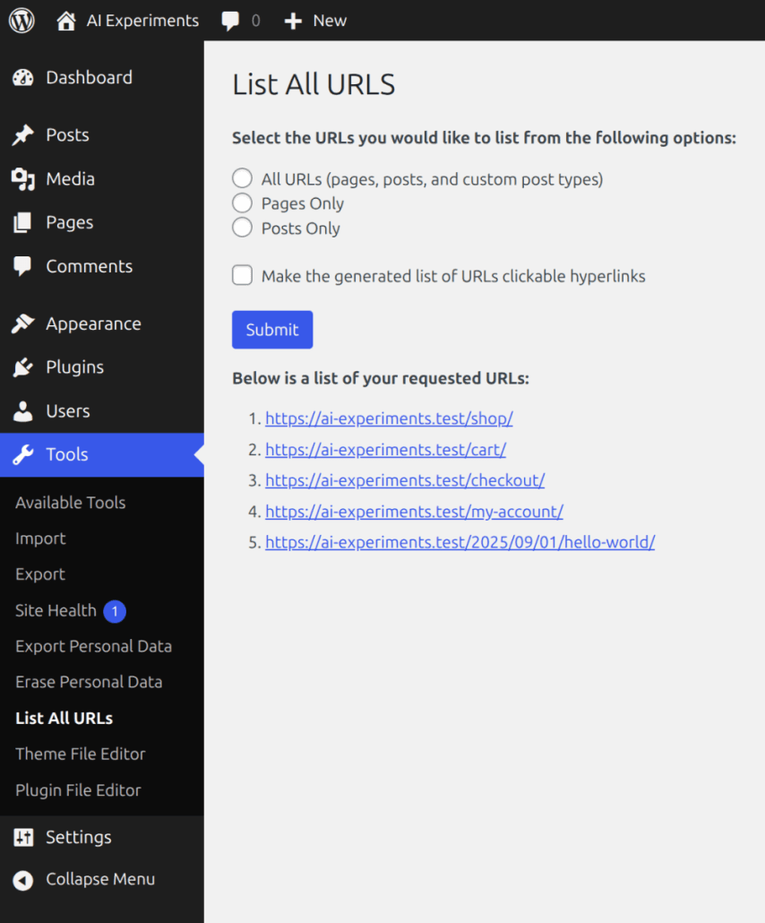 WordPress Abilities API Admin UI