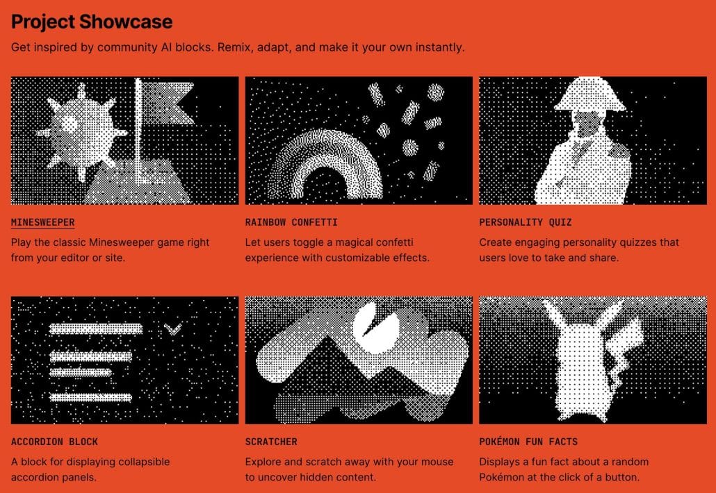 Telex AI Blocks Showcase