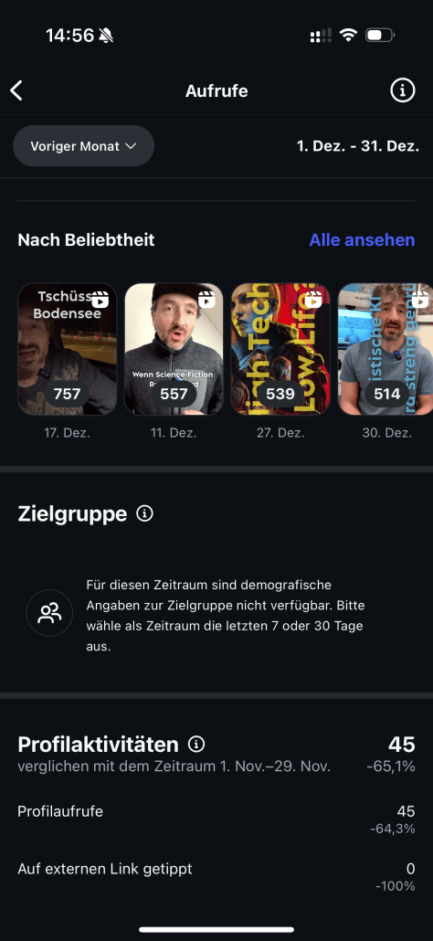 Instagram Aufrufe Teil 1 Personal Branding Dezember 2025