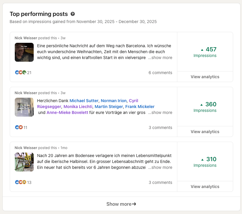 LinkedIn Personal Branding Dezember 2025