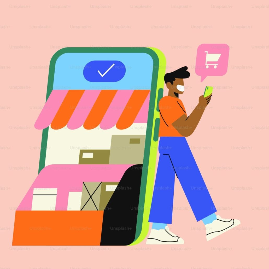 Illustration zu KI-Agenten und digitalem Commerce