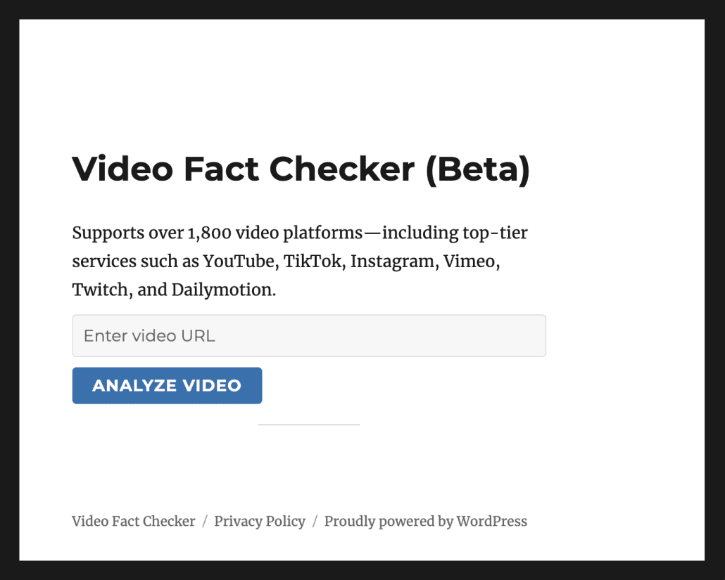 Video Fact Checker